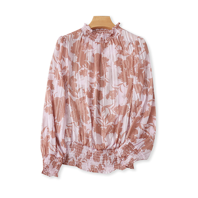 爱莉爱熙百搭款长袖碎花衬衫衬衫