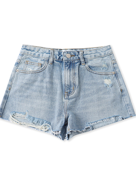 外贸刺绣洗牛仔短裤 夏季新款毛边破洞时尚热裤 女外穿裤子 11234