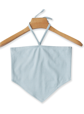 外贸系带抹胸 夏季新款修身百搭挂脖吊带 女士不规则T恤上衣12054