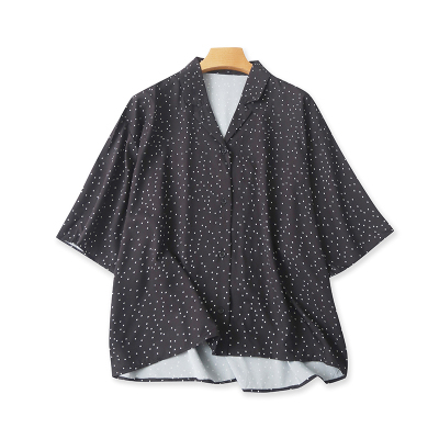 爱丽爱熙百搭款纽扣短袖衬衫衬衣