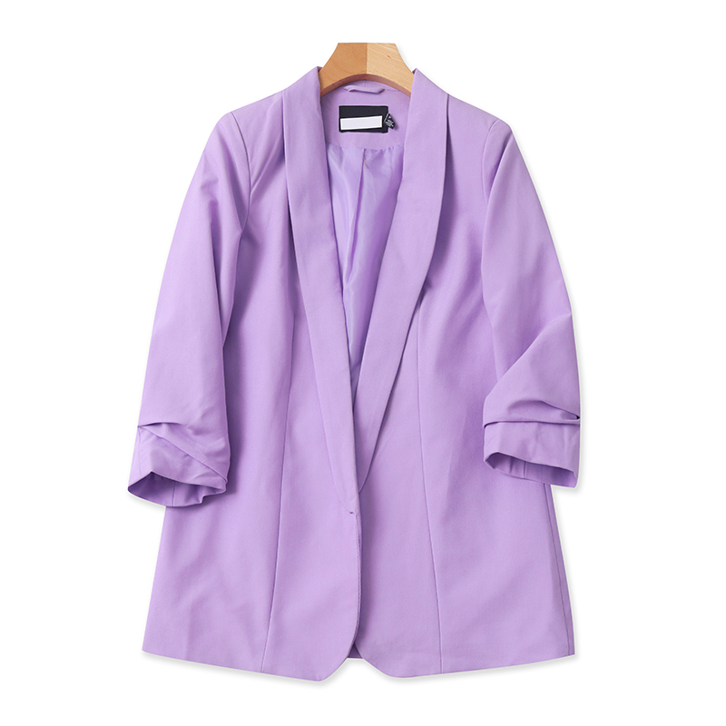 爱丽爱熙7分袖翻领小西装开衫