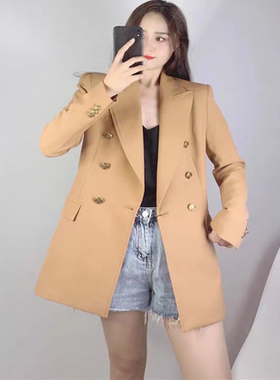 气质中长款翻领西装时尚长袖西服