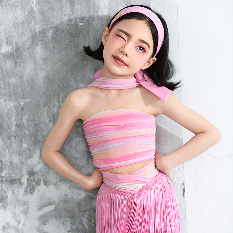 星辰舞女童糖果马卡龙流苏裤装