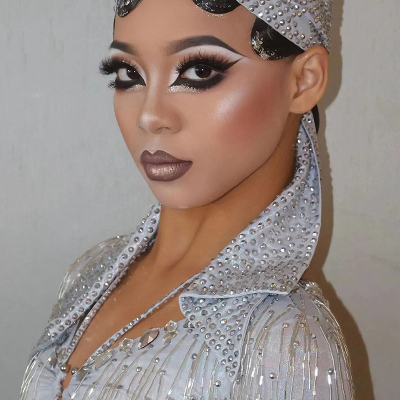 星辰拉丁舞花服美拉同款闪亮流苏