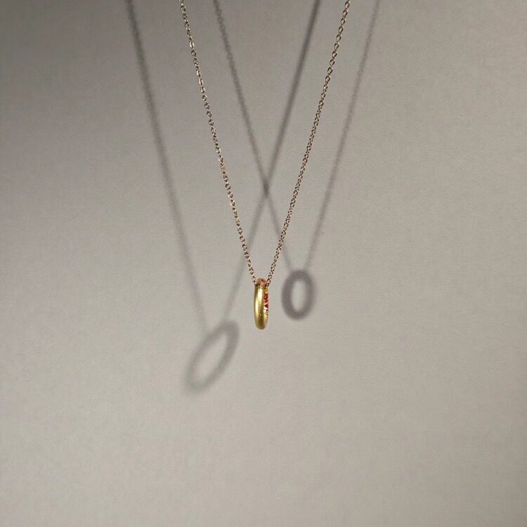 项链女黄金色颈链锁骨链百搭饰品