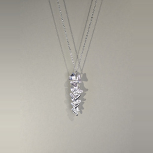 Cute 小众精致锁骨链配饰礼物 luck古着女生项链花朵吊坠时尚