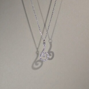 Cute 小众精致锁骨链配饰礼物 luck古着女生项链蛇形吊坠时尚