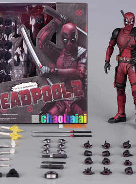 国产优质版SHF漫威死侍2 DEADPOOL灰尘版小贱贱关节可动人偶模型