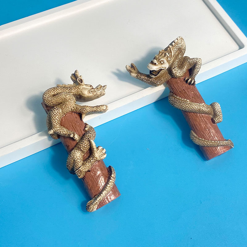 山西文创晋祠盘龙冰箱贴比耶龙点赞龙树脂手工艺纪念品磁贴旅游