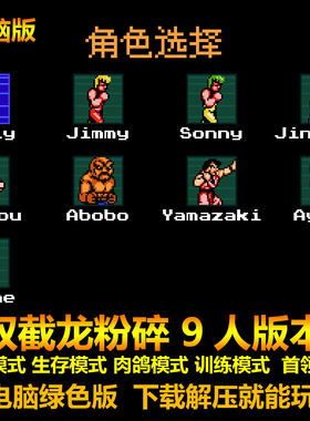 双截龙粉碎9人版本可选大头