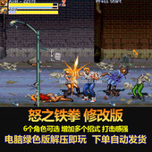 电脑版 怒之铁拳修改版 打击感强 增加多个招式 6个角色可选