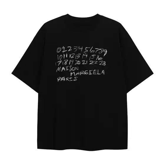 Graffiti Numbers & Letters Graphic Short-Sleeve T-Shirt 8094