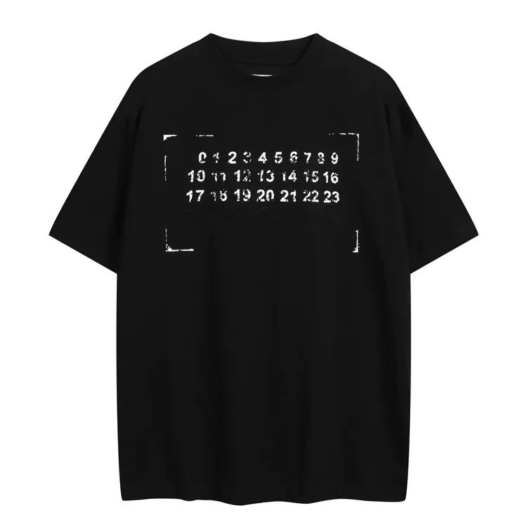 MM6 字母LOGO短袖T恤 黑色 米白 46码 48码 50码 52码  8053#