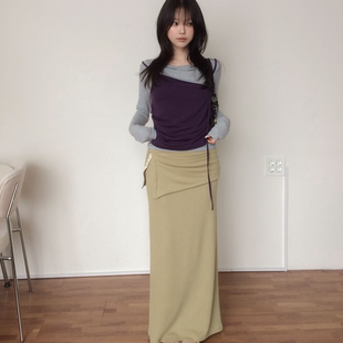 chic 纯色半身裙 韩国官网代购