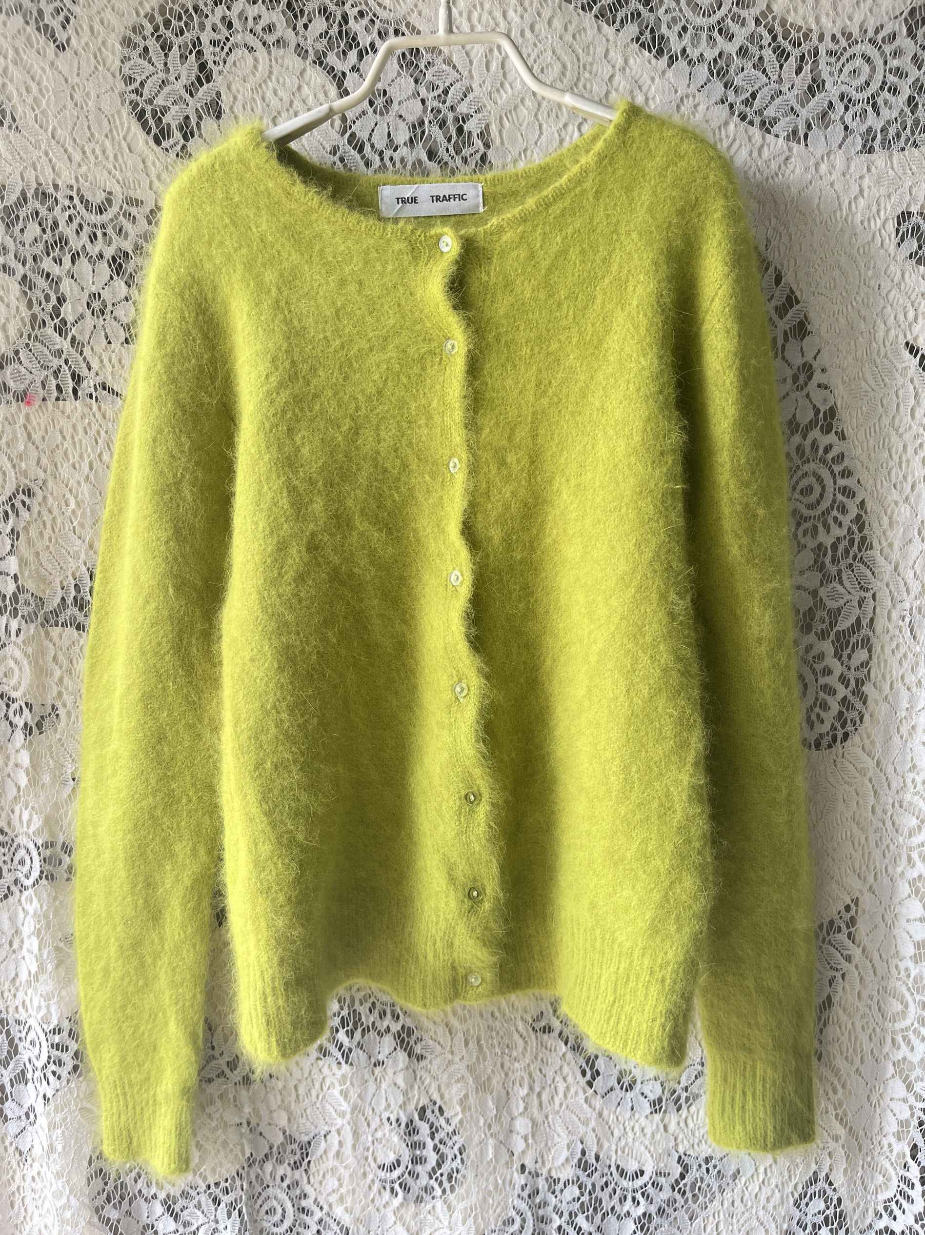 女针织衫816190245黄绿色仙美小开衫小个子冲