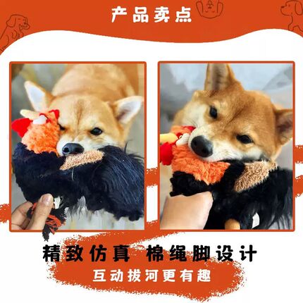 青松宠品狗狗玩具fetch飞奇毛绒发声棉绳金毛边牧中小型犬磨牙