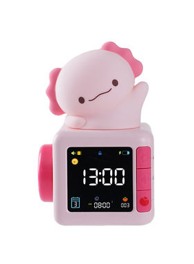 萌宠数显闹钟多功能时钟夜灯儿童生日礼物计时器硅胶拍拍灯