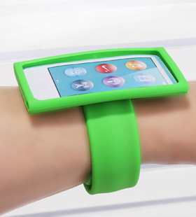 苹果ipod nano7手腕硅胶套保护套壳新nano8腕带手表带表套拍拍圈
