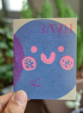 StudioPills-HAVE A NICE DAY手工丝网印 Zine原创可爱 笑脸哭脸
