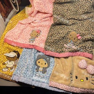 双利正品！新品斑纹可爱猫猫加大加厚毛巾浴巾