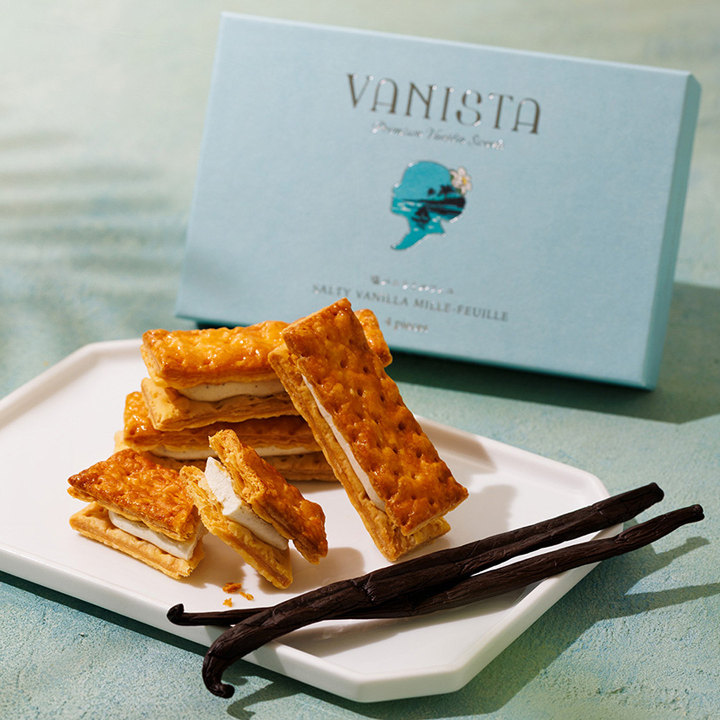 日本进口 vanista大溪地咸香草千层酥焦糖派点心零食伴手礼盒