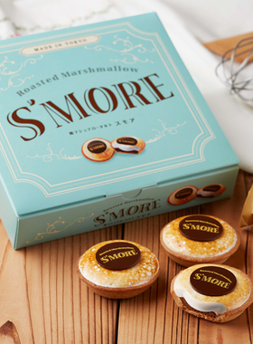 日本网红零食S'MORE烤棉花糖巧克力格雷厄姆饼干夹心流心挞