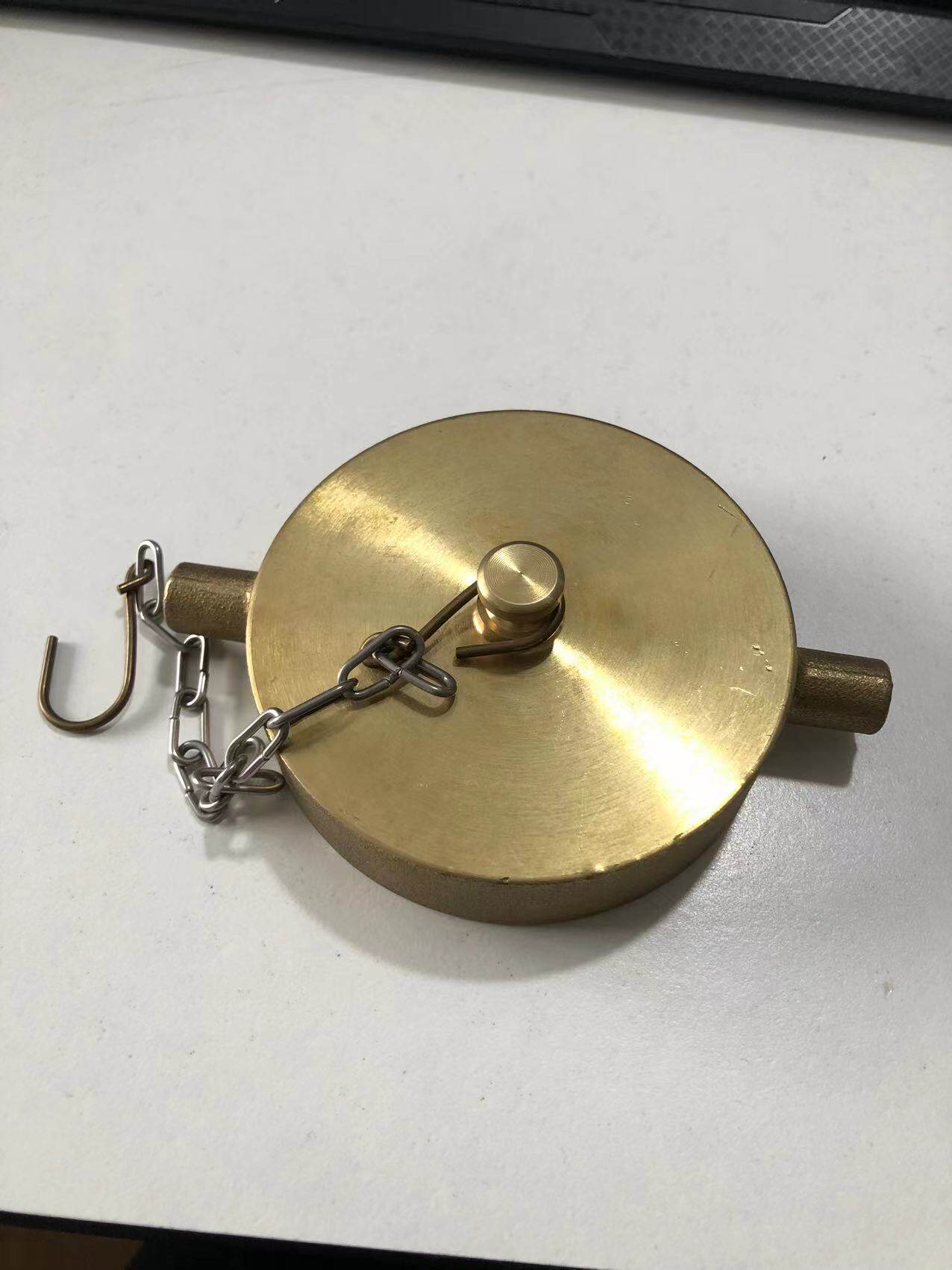 美式全铜黄铜闷盖消防栓帽盖