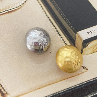 复古小香风雾金坑面经典款纽扣双面尼皮大衣小香外套西装毛衣扣子