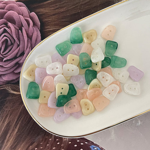 法式小香风渐变色玉石纽扣毛衣针织开衫装饰扣衬衫旗袍连衣裙扣子