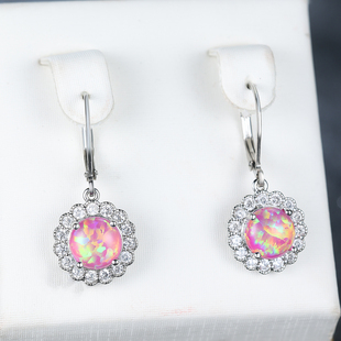 9084【原创澳宝/欧泊opal系列·佳境】15*15mm设计师款澳宝士耳饰