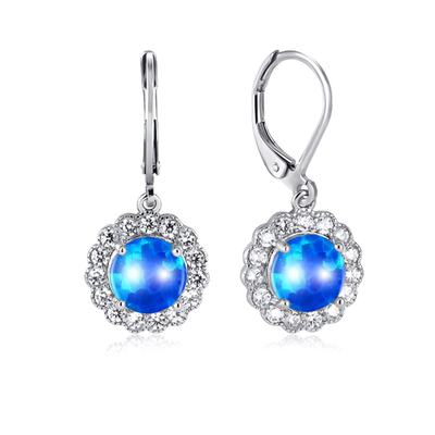 9083·针925银【原创欧泊opal系列·向阳花】设计师澳宝耳饰
