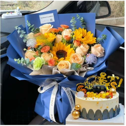 遵义市汇川区宁波路澳门路南京路深圳路玫瑰花生日蛋糕鲜花店同城