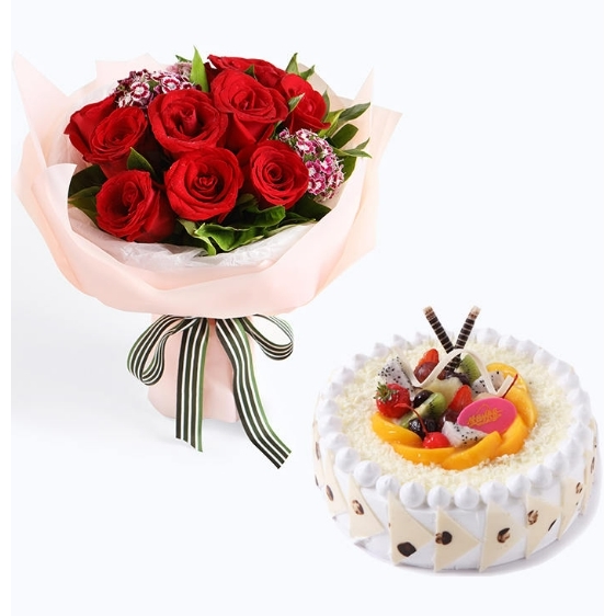 荆门东宝区中天街老莱子路石化月新火车站玫瑰花生日蛋糕鲜花店同