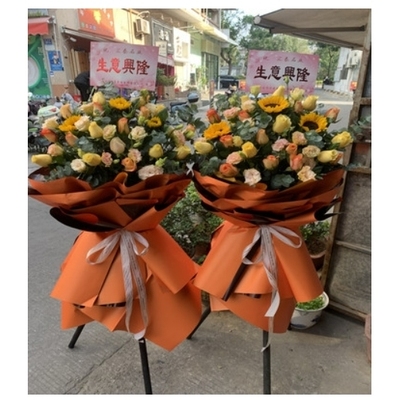 大连金州区二十里堡亮甲店登沙河石河街鲜花店配送开业花篮乔迁