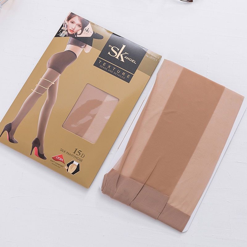 6双SK8951丝袜夏季透明超薄女连裤袜15D黑色肉色加档加大丝袜透袜