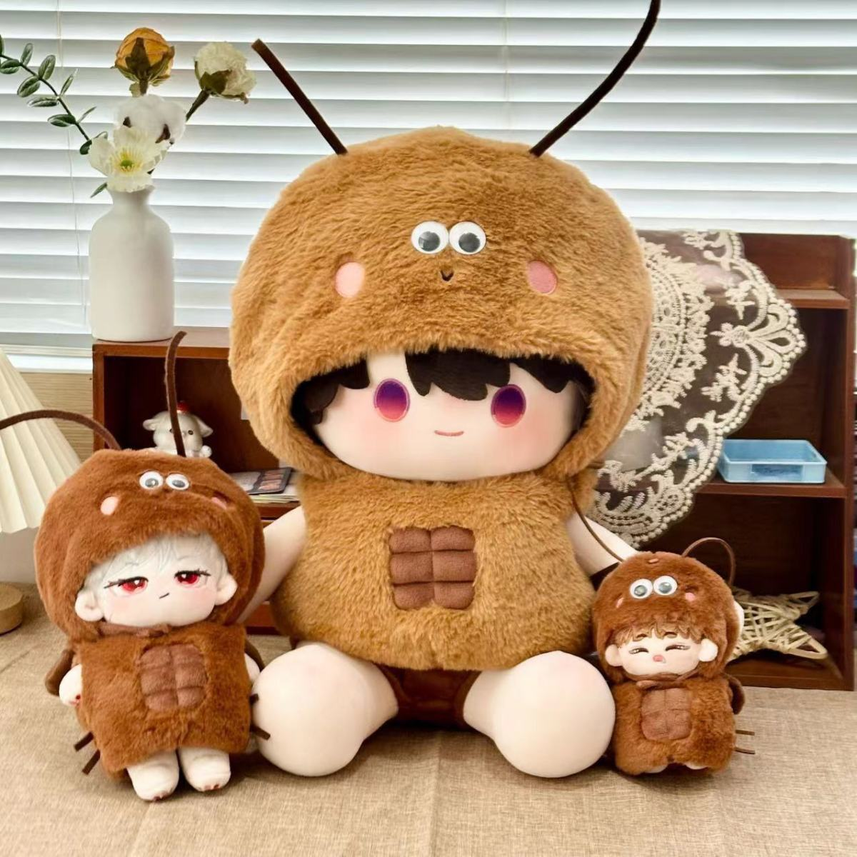 40cm棉花娃娃娃衣创意搞怪蟑螂娃衣套装小10cm20cm40cm小强娃衣