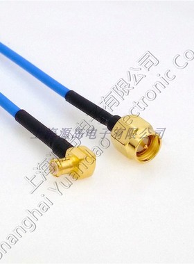 高频连接线MCX-JW/SMA-J/RG405/SFX-086/MCX公头转SMA公头90度