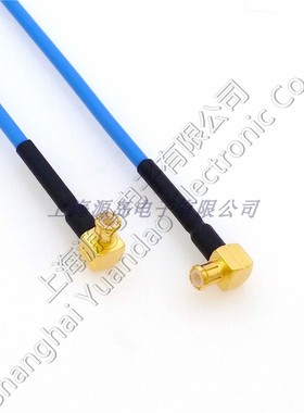 射频连接线MCX-JW双公头RG405/SFX-086 MCX90度公头-2半柔弯公