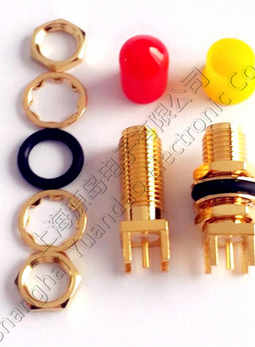 射频天线座SMA-KE加长牙长15总长20 SMA-KHD焊PCB板直插座正脚