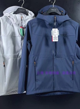 探路者软壳衣男女2025春新款户外防风越野外套TAEEAN81012/82013