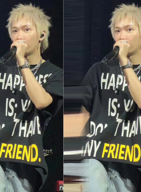 278-TizzyT 说唱 男女情侣t恤上衣短袖宽松半袖纯棉潮牌