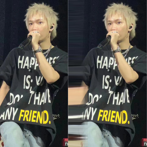 278-TizzyT 说唱 男女情侣t恤上衣短袖宽松半袖纯棉潮牌