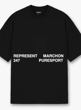 487-represent别音乐周边印花短袖T恤男美式高街短袖衫