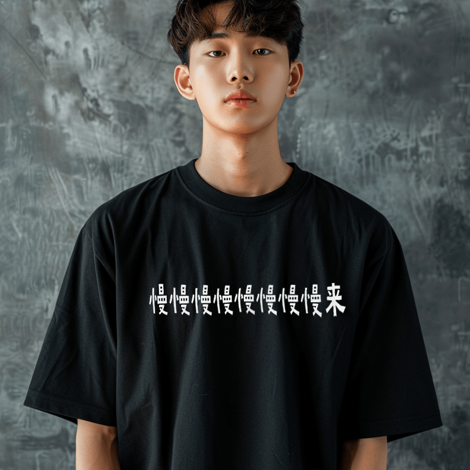 519-红韩创意文字T恤中国境内没醉过个性短袖纯棉ins超火中国风趣