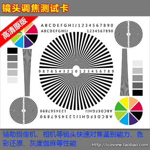 镜头调焦测试卡监控摄像机测试图镜头后焦调试原版 高清1000 750mm