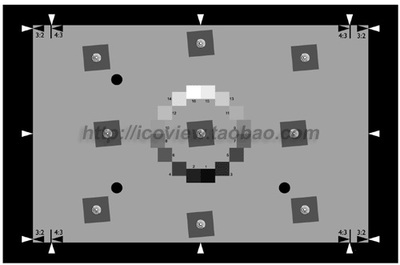 ISO12233 2014 SLANTEDEDGE CHART TE275 高清摄像机测试卡