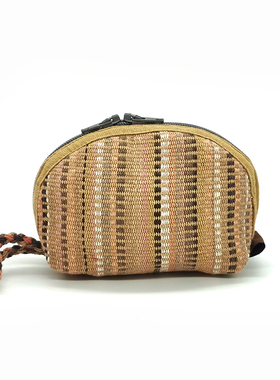 尼泊尔WSDO纯棉手织布 M purse plus半圆贝壳零钱包 卡包加大版