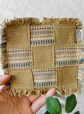 尼泊尔 WSDO纯棉手织布杯垫 盘垫 coaster 加大版