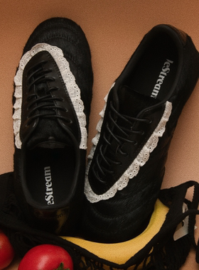 LeStream2025新款芭蕾韩系蕾丝系带Dark Horse黑马时刻休闲鞋