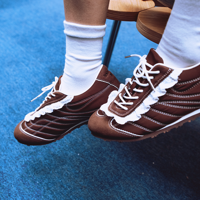 LeStream芭蕾韩系蕾丝系带休闲鞋橙皮可可平底鞋女2025FW新品,女鞋,时尚休闲鞋,淘宝优惠券,粉丝福利购,淘宝优惠卷